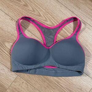Victoria's Secret Pink- Charcoal and Hot Pink Sports Bra